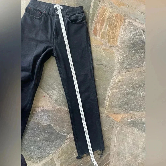 Re/done Black Denim Jeans| Raw Hem| Size 26 - Picture 10 of 10